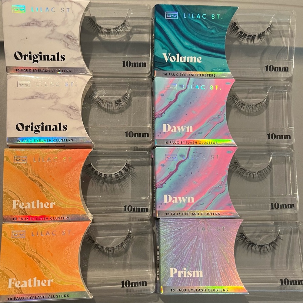 Lot of 8 Lilac Street 10mm lashes.  All black.